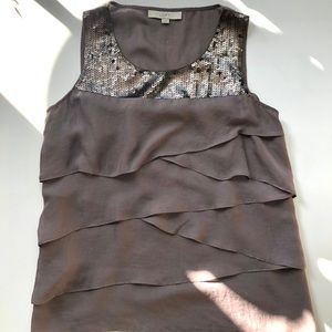 Loft sequence and ruffled top